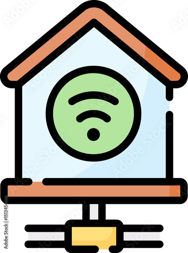 local network illustration on a white background       