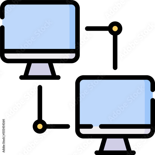 local network illustration on a white background       