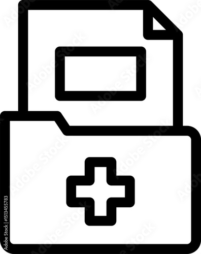 medical folder illustration on a white background        