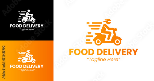 Efficient Food Delivery Logo Design for Fast Service and Business Branding