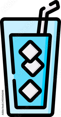 mineral water illustration on a white background      