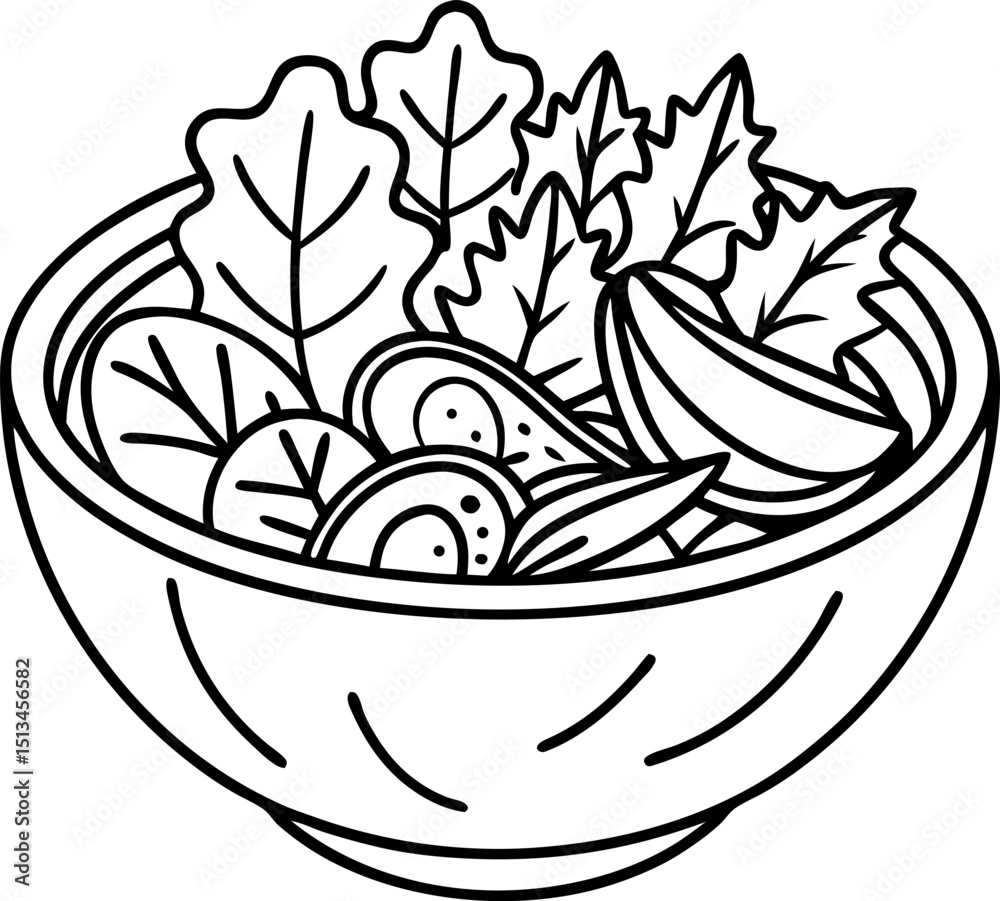 Fototapeta premium vector illustration of a salad