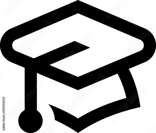 mortarboard illustration on a white background        