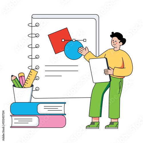      A premium download vector of study art