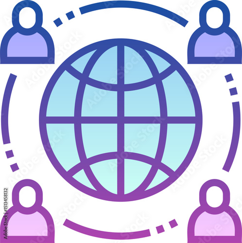 outsourcing illustration on a white background       