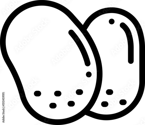potatoes illustration on a white background       