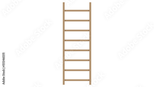 ladder on white background