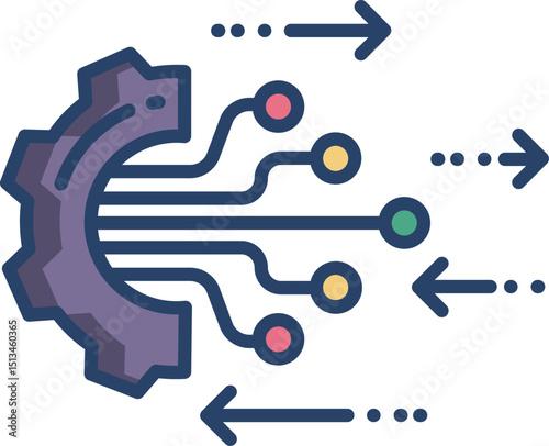 settings illustration on a white background   