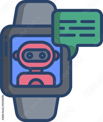 smart watch illustration on a white background   