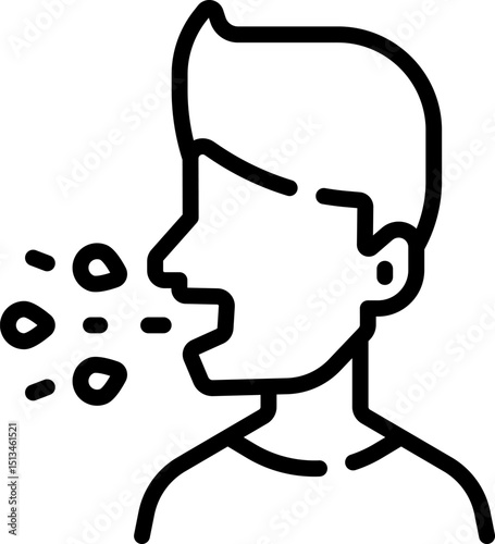 sneeze illustration on a white background   