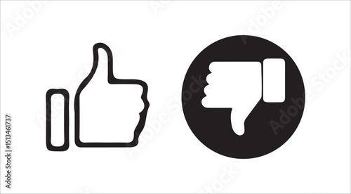 thumb up and down