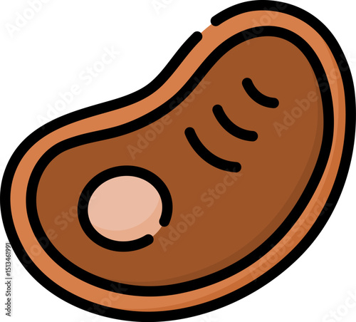 steak illustration on a white background  
