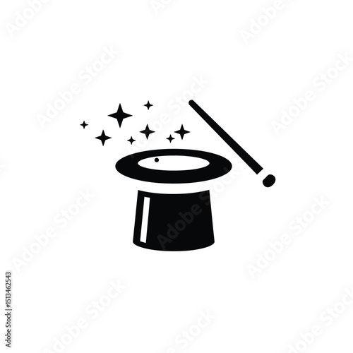 magic hat and wand