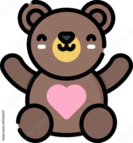 teddy bear illustration on a white background  