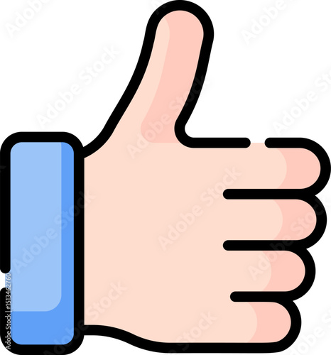 thumb up illustration on a white background   
