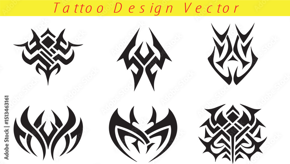 Fototapeta premium Muscular Maori Tribal Tattoo Designs