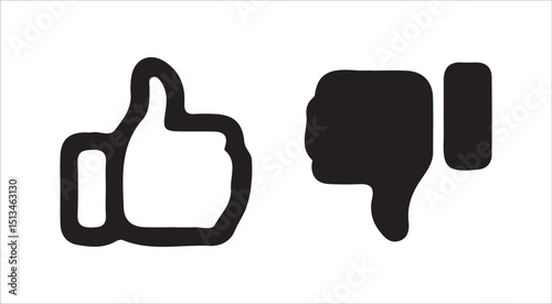 thumb up and down