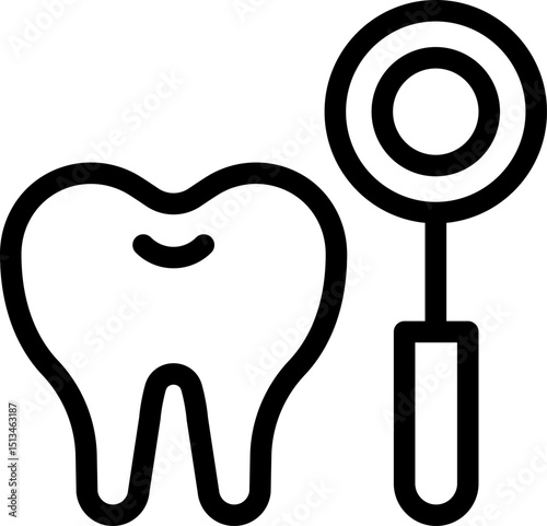 tooth illustration on a white background   