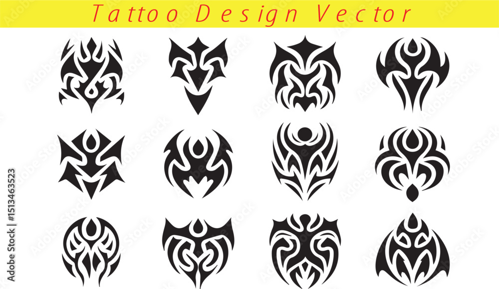 Fototapeta premium Muscular Maori Tribal Tattoo Designs