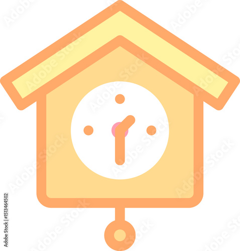 wall clock illustration on a white background   