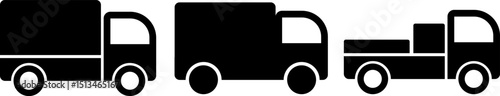Lorry icons. Delivery Truck icons. Express delivery sign. Fast shipping truck. Logistic trucking symbol. Shipping lorry. public transit concepts
