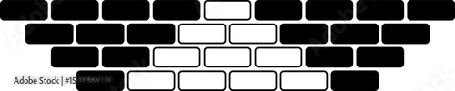 Brick wall icon. building exterior. precisely rendered. construction symbol. surrounding wall. Home interior. House wall foundation bricklayer
