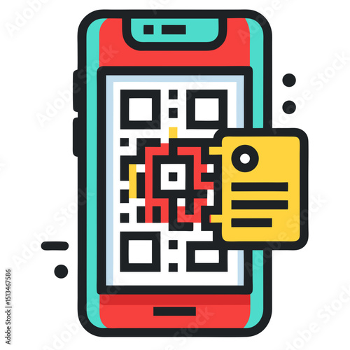 qr code reader Vector icon illustration silhouette Graphics design image white background
