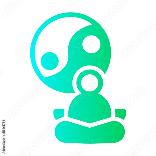 yin yang Gradient icon