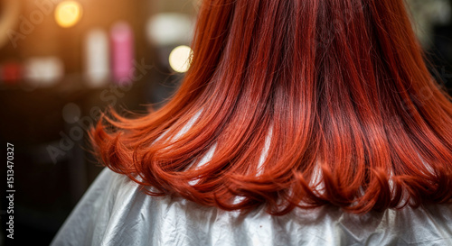 woman making hair in beauty parlor