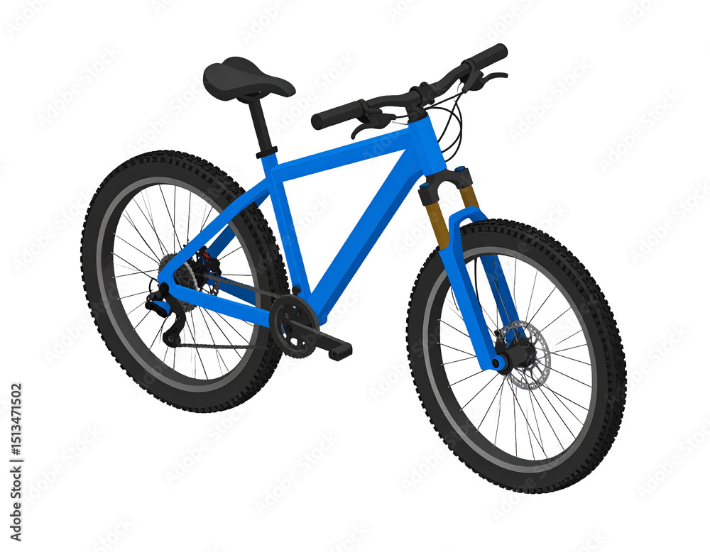Fototapeta premium Isometric Icon of Mountain Bike