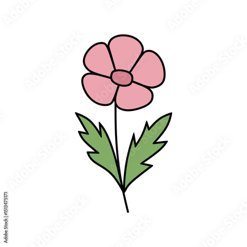 Wallpaper Mural hand drawn flowers Torontodigital.ca