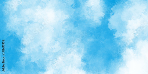 abstract blue watercolor grunge texture, Light sky blue shades watercolor background, he summer heaven is colorful clearing day blurred and grainy blue powder explosion on white background, 