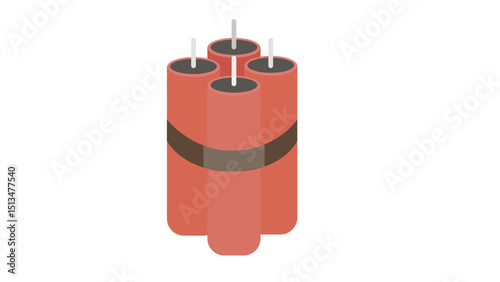 dynamite isolated on white