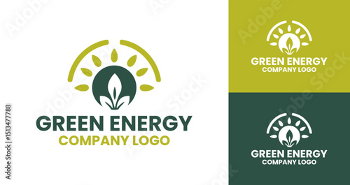 Green and Renewable Energy Company Logos for Environmental Innovation