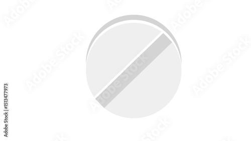 white pills isolated on white background