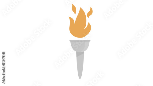 vector illustration of a burning match