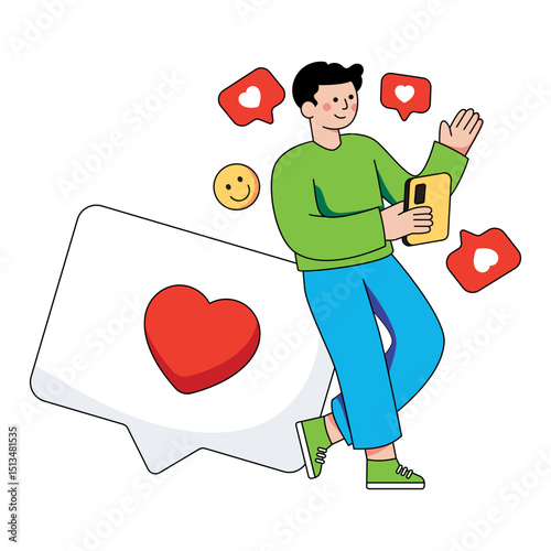 Vector design of social likes 