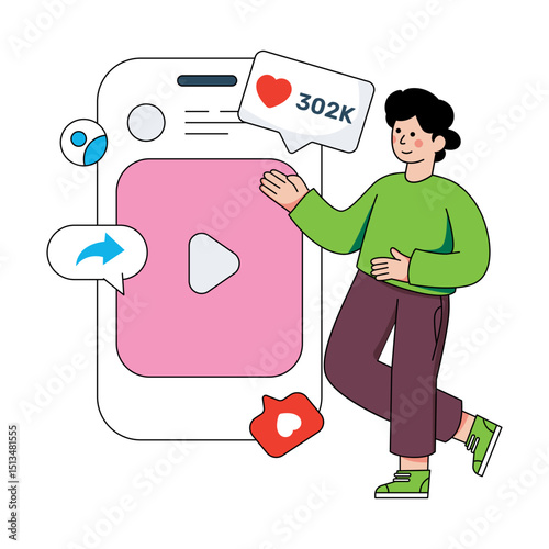 A perfect design illustration of viral content 