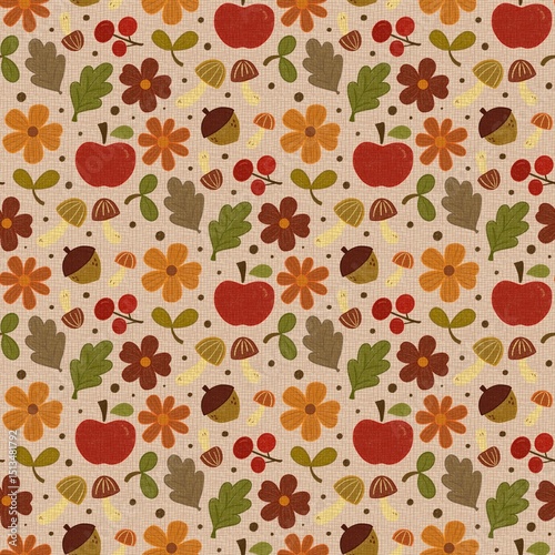seamless pattern with apples