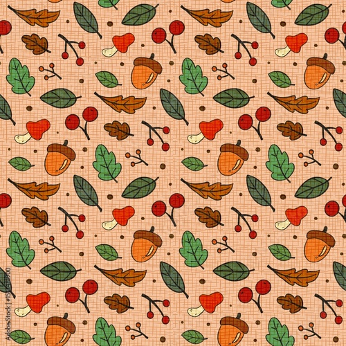 seamless background with leaves 