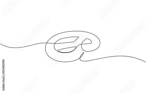 One line continuous pretzel bakery symbol concept, Hand drawn line art doodle german street food salty snack bread, Digital white single line sketch drawing vector illustration. Editable stroke.