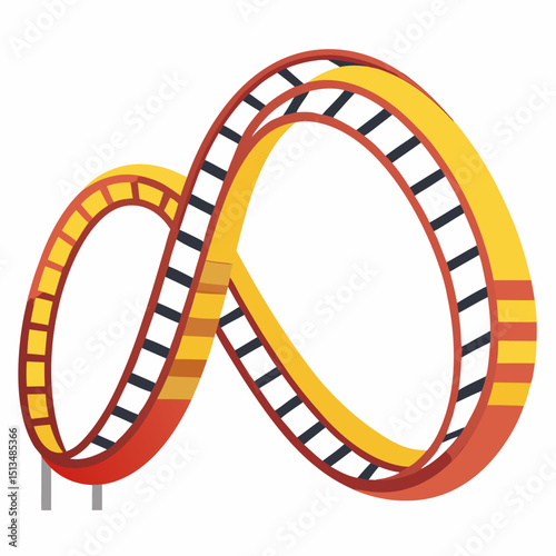 National Roller Coaster Day Vector Illustration of Thrilling Amusement Ride
