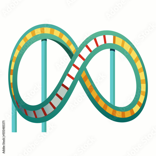 National Roller Coaster Day Vector Illustration of Thrilling Amusement Ride