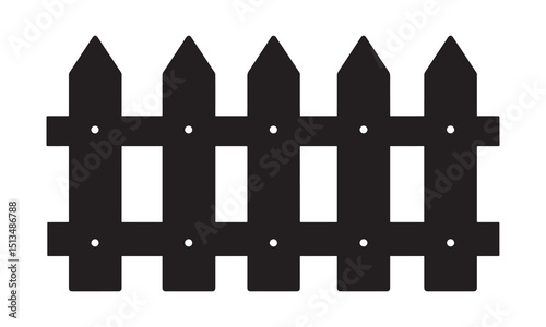 FENCE Icon Solid Style. Vector Icon Design Element for Web Page, Mobile App, UI, UX Design