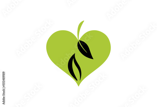 Leaf Health Icon Logo Design – Natural Wellness Symbol, Eco-Friendly Vector Art, Herbal Medicine Emblem, SVG File for Branding