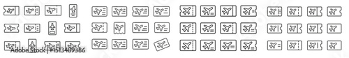 Detailed illustration of flight symbols and icons demonstrating various aviation concepts and techniques in a seamless pattern design