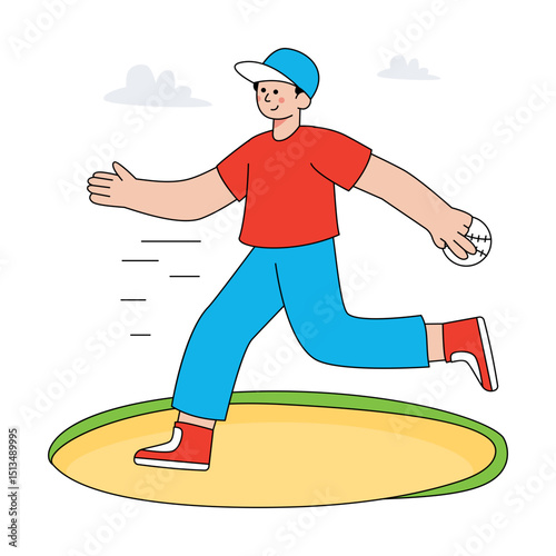 An illustration design of bowler 