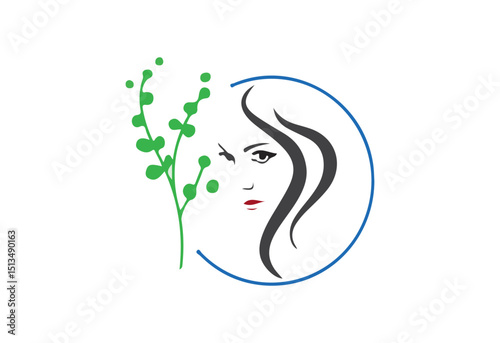 Elegant Woman Face Logo for Makeup Artist or Beauty Parlor – Stylish SVG Icon Design for Salon, Cosmetics, and Skincare Branding