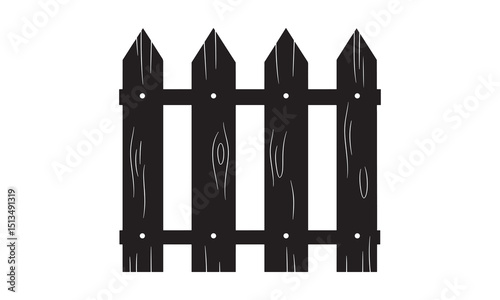 FENCE Icon Solid Style. Vector Icon Design Element for Web Page, Mobile App, UI, UX Design