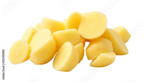 Peeled and Cut Potato Pieces